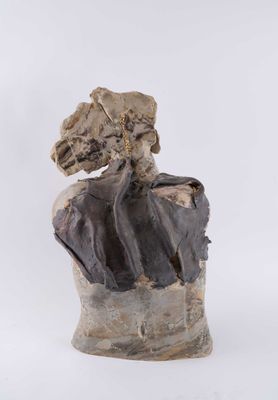 Jeanne GRANPIERRE (1942-2019), Buste de femme en grès vernis…