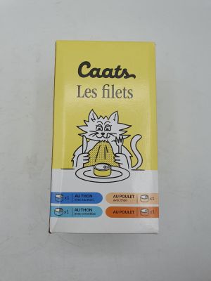 Lot de 4 - CAATS - Aliment complémentaire chat - Filets en b…