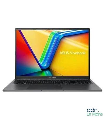 the asus vivobook laptop is open and ready to use