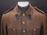 a close up of a uniform on a mannequin head