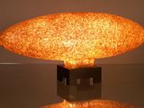 a lamp that is sitting on top of a table