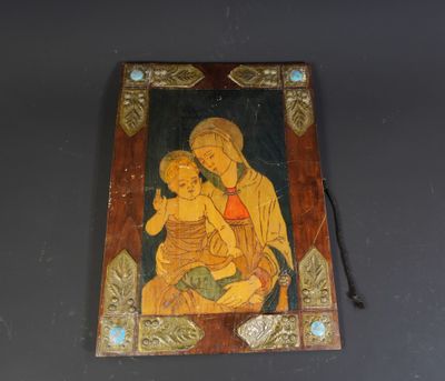 an image of a painting of a woman holding a child