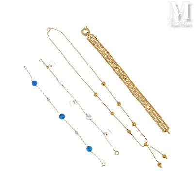 Lot de bijoux Lot de bijoux en or jaune 18K (750°/°°) un bra… - Photo 1