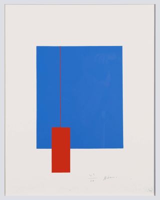 an image of a blue and red square with a red rectangle