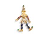 une broche en forme de clown en or et diamants, signée Van Cleef
