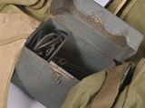 a suitcase that is open on a bed