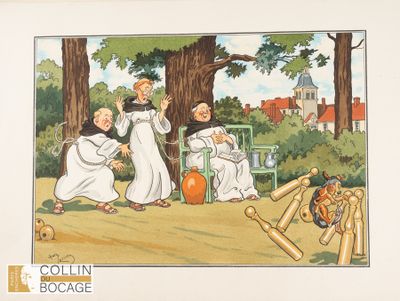 Harry Eliott Lot de trois pochoirs humouristiques éclésiatiq…