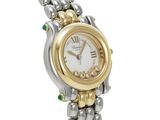 an image of a woman ' s wrist watch with a gold and silver bracelet