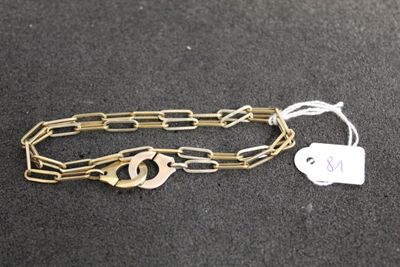 a close up of a chain with a tag attached to it