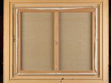 an image of a painting on a easel with a wooden frame