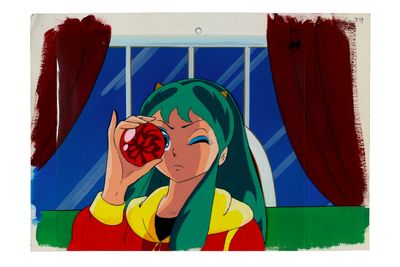 LAMU Celluloïd avec décor / Réalisation : Rumiko Takahashi -…