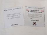 a certificate on the table next to the certificate