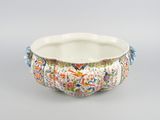 an image of a white bowl with a floral design on it