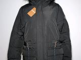 an image of a black jacket with a hood and fur on it