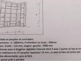 drawing of a drawing of a room with a window and a door