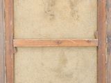 an old picture of a window with a wooden frame and a window pane