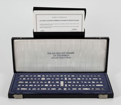 COLLECTION coffret timbres en argent sterling. - Photo 1