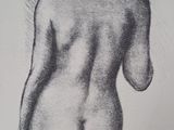 an image of a drawing of a nude woman holding a fan