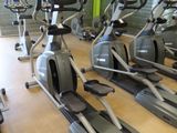 many different types of exercise machines in this gym