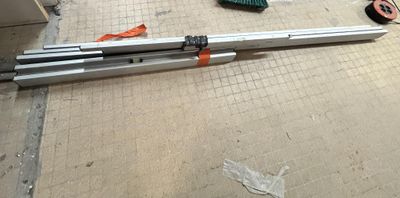 a picture of a floor that has some tools on it