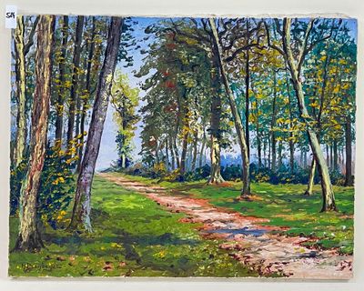 René BONDENET (XXe). "Les sapins".