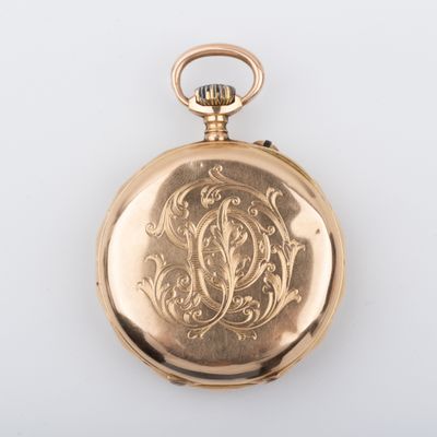 Montre de gousset double boîtier or 18K, trotteuse à six heu… - Photo 1