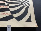 a black and white poster with a zebra head on it
