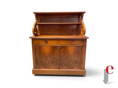 an image of a wooden cabinet with a door