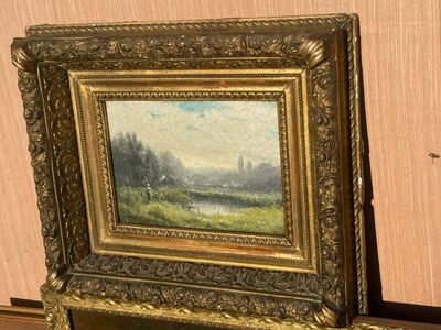a picture of a picture of a painting on a table
