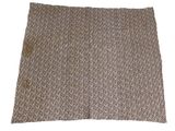 a close up of a brown and white blanket on a white background