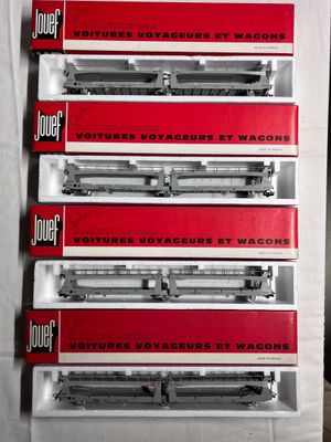 JOUEF – Ho – lot de 4 wagons de transports de voitures S.T.V.A. à  3 e - Photo 1
