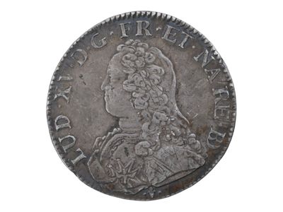 Écu en argent, Louis XV, 1730. Usures. - Photo 1