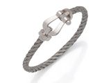 a close up of a bracelet on a white background