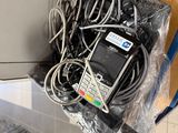 a bunch of wires and a cell phone in a box