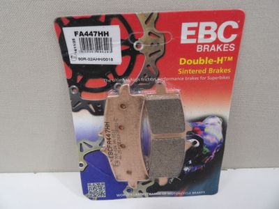 ebc brake pads for the front of a motorcycle