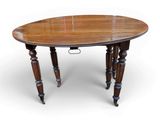 a wooden table with two legs and a wooden table top