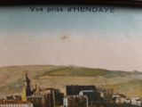 a picture of a picture of a city with a clock tower