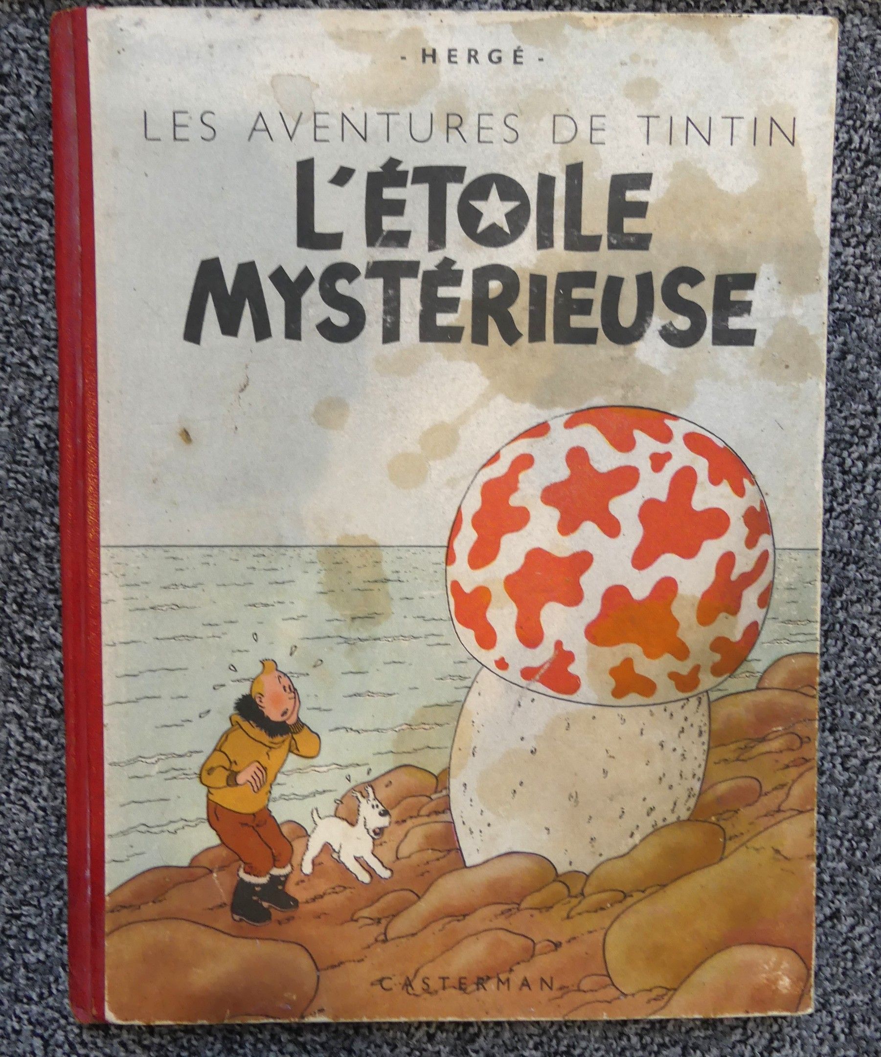 TINTIN L'Étoile Mystérieuse 2e Edition couleurs A 20 1943 - avec numéro d'autorisation 1785, 1786, 1787 1er et 2e pla...