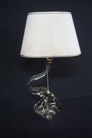 lampe de table vintage en verre transparent - style MURANO -… (photo 3)