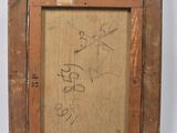 an old picture frame with a drawing of a man and a woman