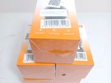 three boxes of electronic devices stacked on top of each other
