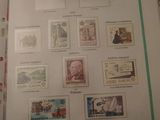 a lot of stamps that are on top of each other