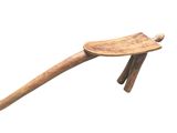 a small wooden spoon with a wooden handle on a white background
