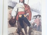 un livre sur lequel figure l'image d'un homme tenant une épée