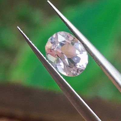 un gros plan sur un diamant tenu par deux tweets