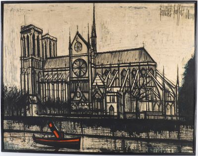TABLEAU "NOTRE DAME" D'après Bernard BUFFET (1928-1999)