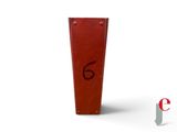 a red box with a number six on it
