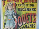 affiche annonçant un lieu où se tiendra une exposition estivale des étiquettes, qui aurait lieu en avril