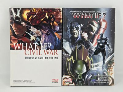two books of what if? and civil war on a white background