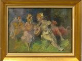 an image of a painting of a group of people in a field